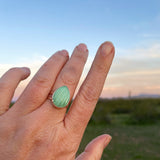 Carved Turquoise Ring
