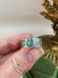 Textured Pear Kyanite Ring