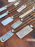 Reticulated Tag Necklaces