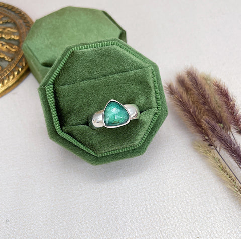 Sterling Trillion Kyanite Rings