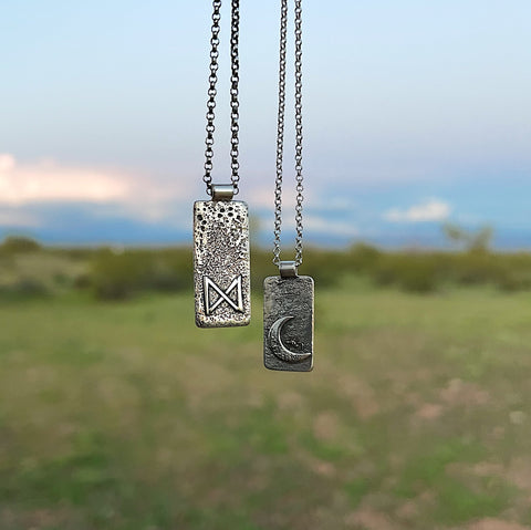 Reticulated Rune Charm Necklaces