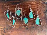 Geometric Turquoise Hoops