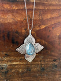 Blue Kyanite Floral Collar Necklace