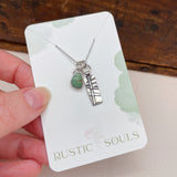 Fused Turquoise Charm Necklace
