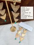 Recycled Patina Chevron Earrings