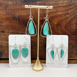 Geometric Turquoise Hoops