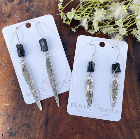 Petal Point Tourmaline Earrings