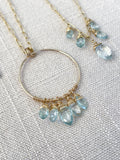 Aquamarine Necklace & Earrings