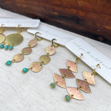 Recycled Patina Mixed Design Earrings