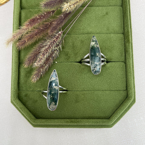 Moss Agate Rings