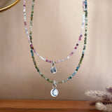 Moon Charm Beaded Necklaces