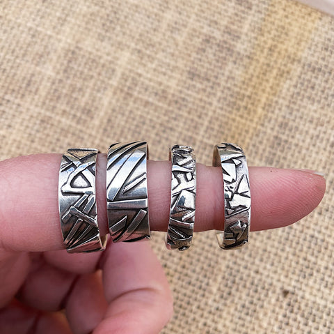 Sterling Fused Chaos Rings