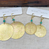 Recycled Patina Round Earrings