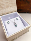 Dainty Kyanite Charm Necklace and Studs