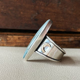Triple Moon Goddess Aztec Lapis Ring