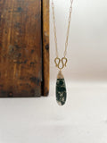 Moss Agate Snake Necklace