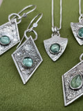 Shield Kyanite Pendants