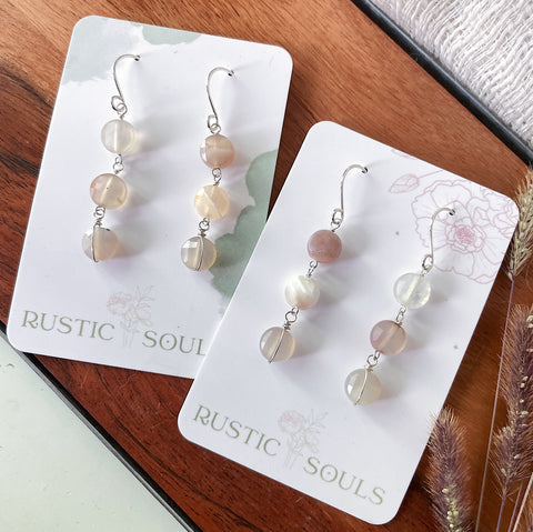 Agate Dangle Drop Earrings
