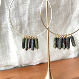 Bloodstone Hoop Earrings