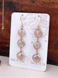 Diamond Moonstone Earrings