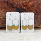 Mixed Metal Arch Earrings