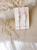 Gold Montana Agate Stick Earrings