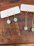 Paperclip Amazonite Dangles