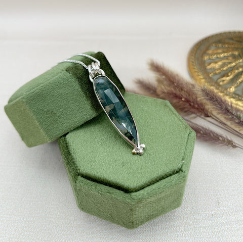 Moss Agate Charm Necklace