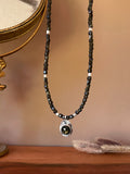 Golden Sapphire Beaded Necklace