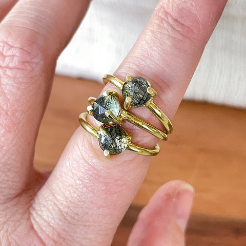 Rutilated Quartz Rings