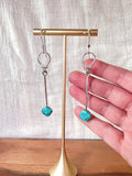 Hoop & Bar Turquoise Earrings