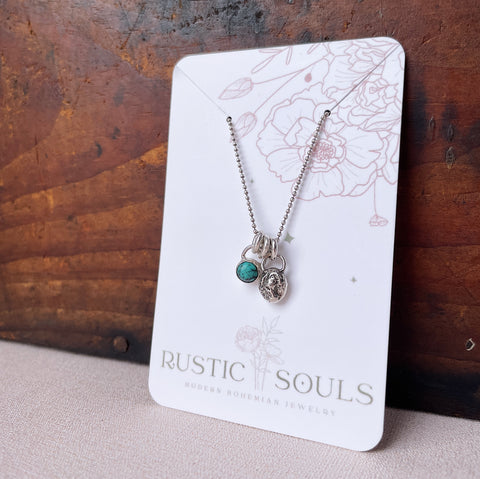 Dainty Turquoise Charm Necklace