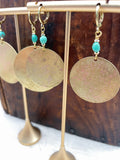 Recycled Patina Round Earrings