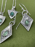 Diamond Kyanite Earrings