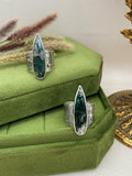 Moss Agate Goddess Rings