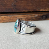 Triple Moon Goddess Turquoise Ring