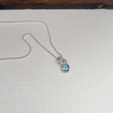 Dainty Kyanite Charm Necklace and Studs