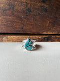 Triple Moon Goddess Turquoise Ring