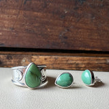 Turquoise Moon Ring & Stud Earrings