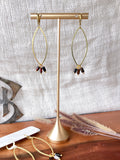 Black Agate Marquee Earrings