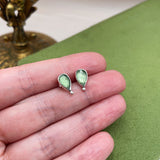 Dainty Pear Kyanite Studs and Necklace