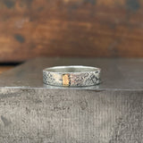 Gold Bar Reticulated Ring
