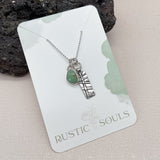 Fused Turquoise Charm Necklace