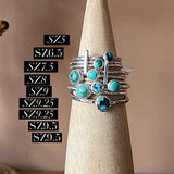 Dainty Turquoise Stacking Rings