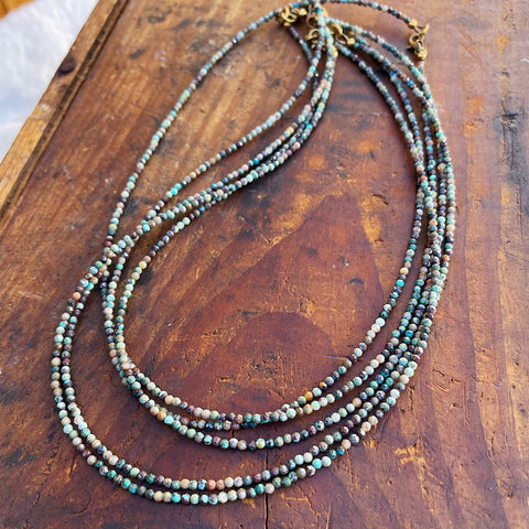 Dainty Beaded Turquoise Necklaces
