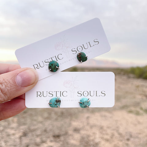 Large turquoise deals stud earrings