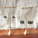 Bloodstone Hoop Earrings