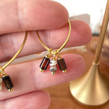 Black Agate Marquee Earrings