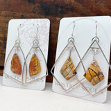 Geometric Jasper Hoop Earrings