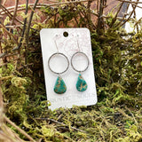 Kingman Turquoise Hoop Earrings
